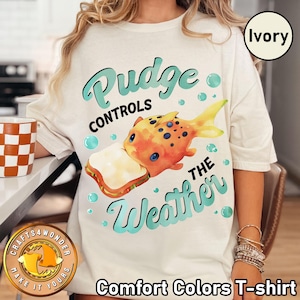Disney Lilo And Stitch Pudge Controls The Weather Comfort Colors Shirt, Disney Fish Pudge Tshirt, Disneyland Family Matching, Magic Kingdom