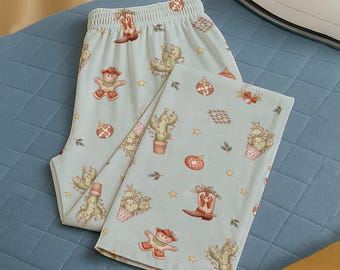 Western Christmas Pajamas Pants, Cowboy Boots Pjs, Cowgirl Christmas Pjs, Christmas Gift (SMALL SIZING)