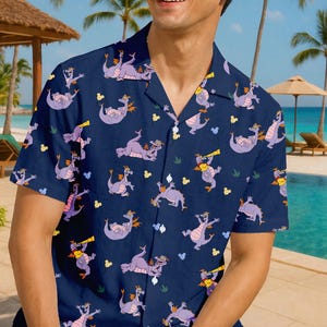 Disney Figment Dragon Hawaiian Shirt, Disney Trip Outfit For Him