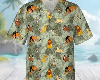 Lion King Jungle Hawaiian Shirt, Disney Trip Outfit