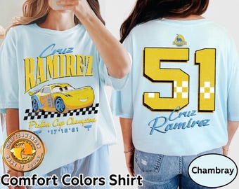 2-seitiges Retro Comfort Farbencruz Ramirez Cars Movie Shirt, Piston Cup Champion Tshirt