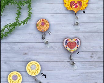 Carrete de insignias con símbolos del planeta Moon Sailor Scout