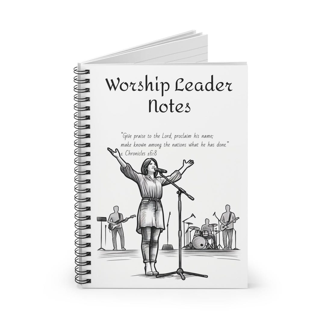 Christian Worship Leader Notes Spiral Notebook - Ruled Lines, Religious ...