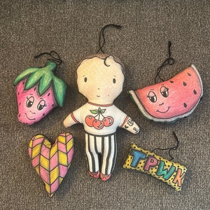 Cherry Harry doll & stuffies