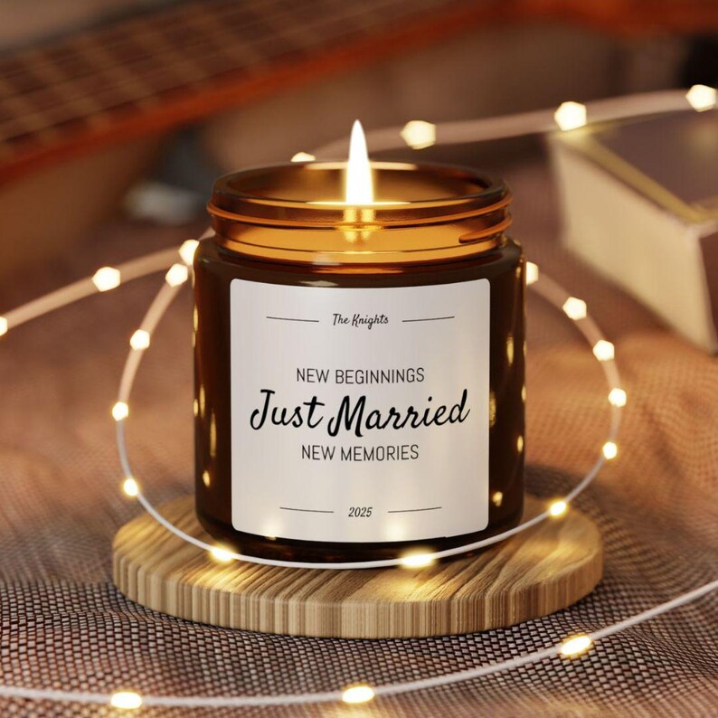 Personalized Wedding Candle Favors For Guest, Engagement Bubble