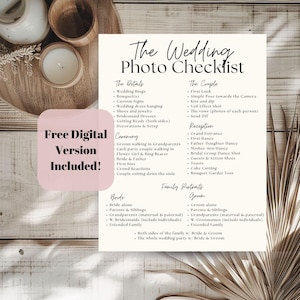 Wedding Photography Checklist Digital Template Photo Shot List Wedding Photographer Guide PDF Wedding Day Planner Timeline Workflow Planning