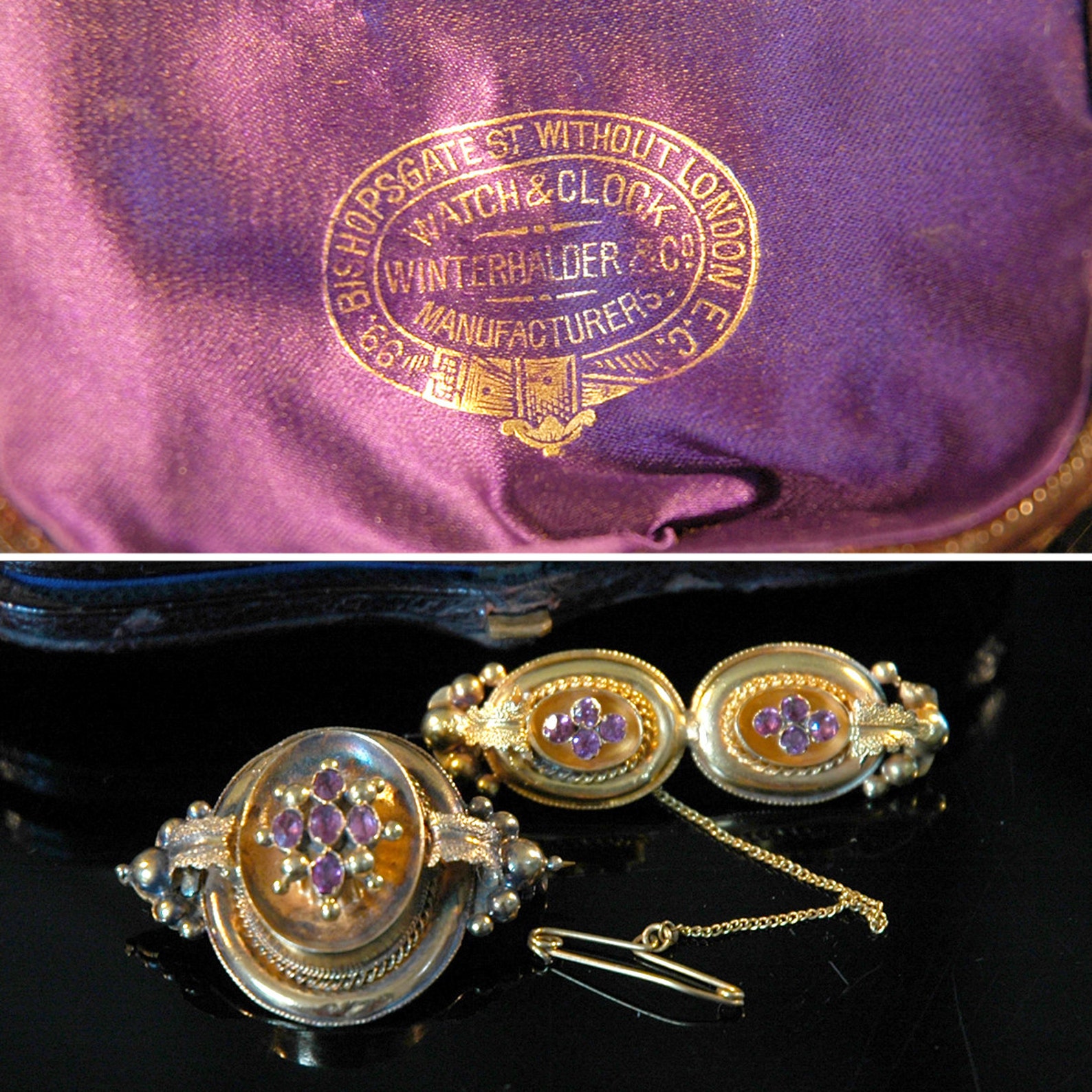 Antique Victorian Brooches Custommade Pink Tourmaline 14K Etsy