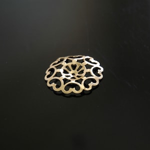 1 Vintage Gold Plated Brass Settings - Unused Stock for Wrapping, Beading, Jewelry, Crafts