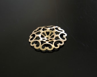 1 Vintage Gold Plated Brass Settings - Unused Stock for Wrapping, Beading, Jewelry, Crafts