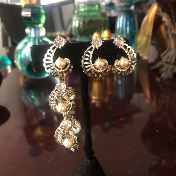 Vintage 50s Hattie Carnegie Bracelet/Earrings, Pa… - image 3