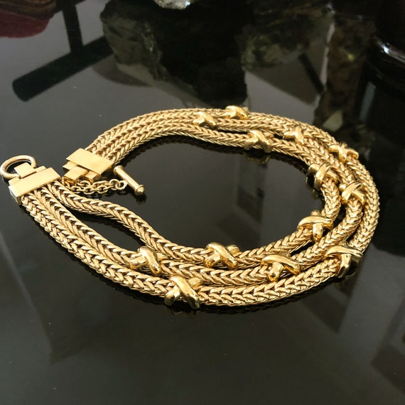 Rare St. John Herringbone Chain Necklace, 1980s, H