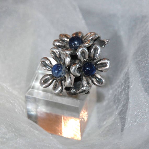 Daisy Bouquet Statement Ring, Vintage Artisan Stu… - image 1