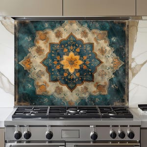 Moroccan Style Tempered Glass Kitchen Backsplash: Heat Resistant Tile