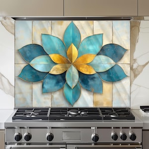 Moroccan Tempered Glass Stove Backsplash: Stylish Kitchen Decor