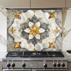 Moroccan Style Glass Kitchen Backsplash: Heat Resistant Tempered Glass