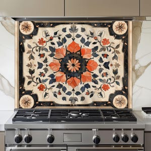 Moroccan Style Glass Kitchen Backsplash: Heat Resistant Tempered Glass