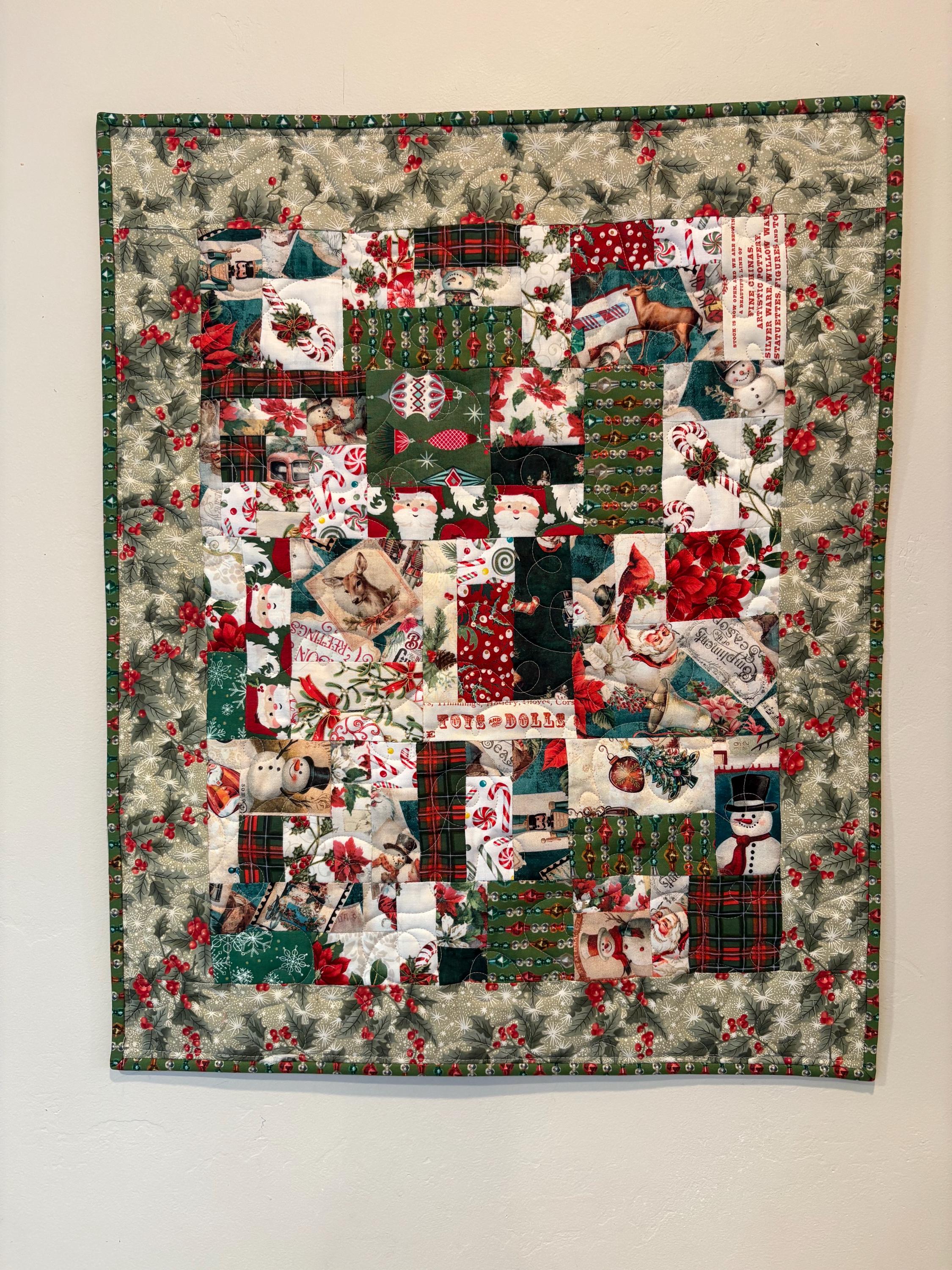 Scrappy Christmas Table Quilt
