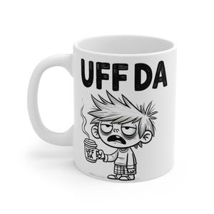 Caneca da Noruega, Uff Da, Caneca da Bandeira Norueguesa, Caneca Viking, Caneca de Café Bonita Presente, Caneca de Café Escandinava, Caneca Scandi