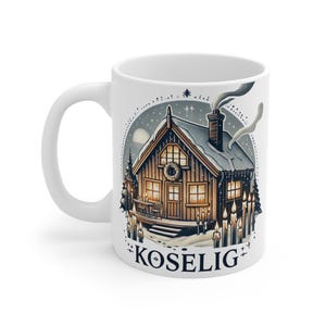 Norway Mug, Koselig, Norwegian Flag Mug, Viking Mug, Cute Coffee Mug Gift, Scandinavia Coffee Cup Mug, Scandi Mug