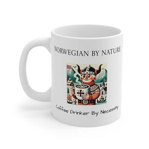 Norwegian Mug, Norwegian by Nature, Coffee Mug, Unique Gift Norwegian, Cute Coffee Mug Gift,norway gift, norwegian decor, norwegian gifts