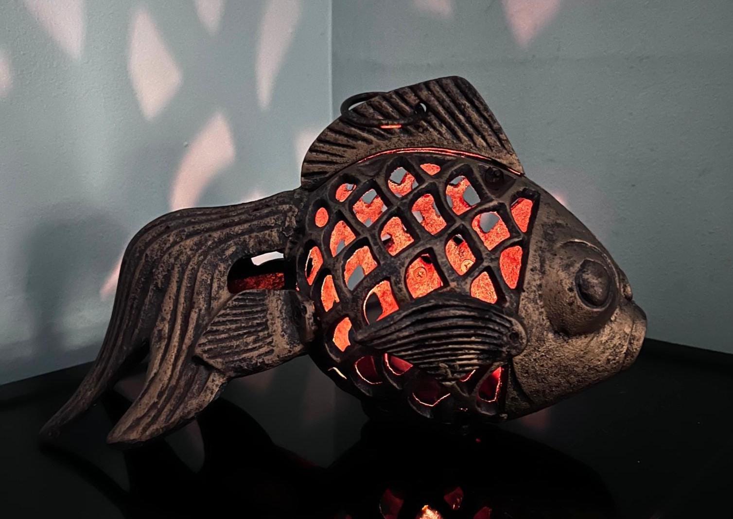 Cast Iron Koi Lantern - Etsy Cast Iron Koi Lantern - Etsy