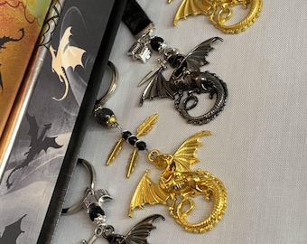 Fourth Wing Iron Flame Onyx Storm Inspired bookmark or keychain