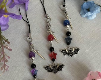 ACOTAR ACOMAF Night Court - Dijes para teléfono hechos a mano inspirados en Rhysand, Cassian y Azriel