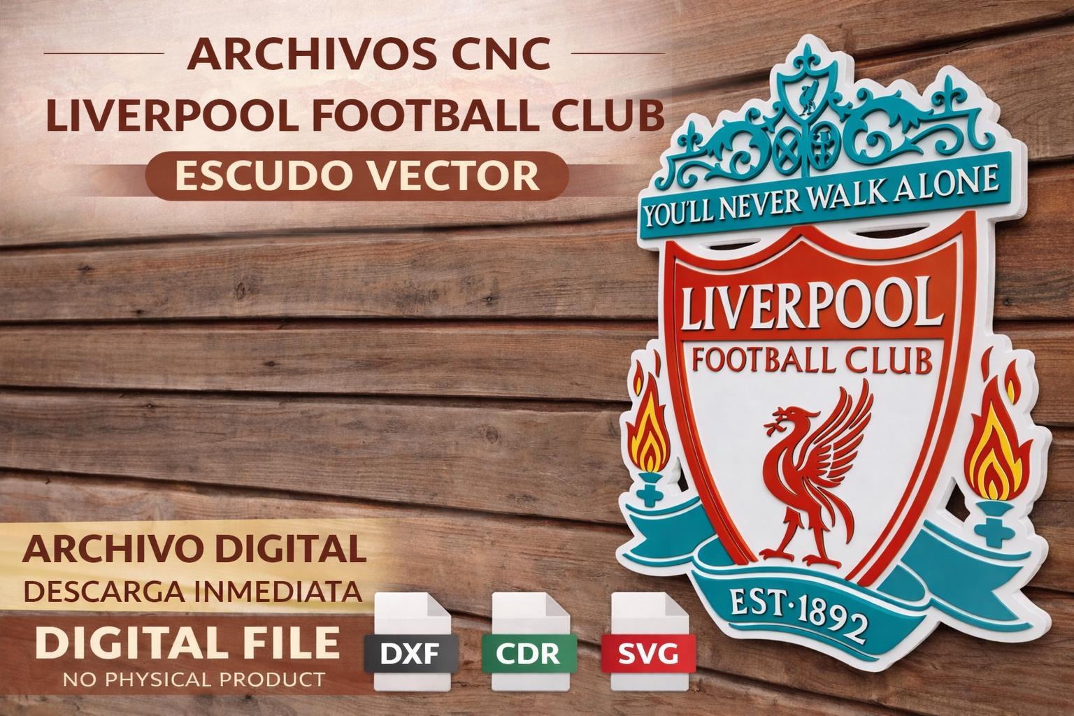 Liverpool Vector Files Liverpool Vector Logo Cnc Láser | Svg Dxf Pdf Cdr | Digital File ...