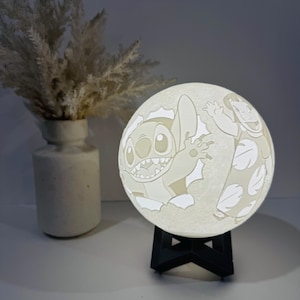 Custom 3D Printed Moon Lamp/ Family gift | anniversary gift / birthday gift/ memorial gift/