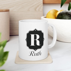 Gepersonaliseerde naam aangepaste keramische mok, 11 oz of 15 oz, cadeau voor koffieliefhebbers, gepersonaliseerde drinkgerei, gepersonaliseerde mok, koffiekopje op maat.
