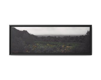 Case Mountain Connecticut Landscape Photography, Moody Nature Framed Canvas Art