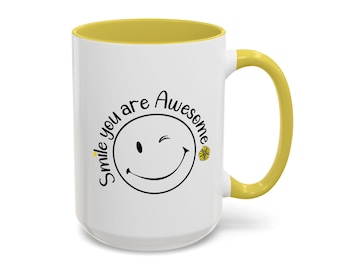 Winking Smile Face Mug | "You Are" Coffee Tea Cup