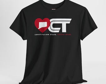 Love CT Connecticut State Outline T-Shirt | CT Pride Tee