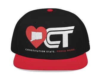 Love CT Embroidered Snapback Hat | Constitution State Streetwear