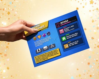 Brawl Stars Birthday Party Invitation: Instant Download 100% Text Editable
