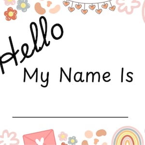 Printable Name Tag