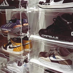 Premium Sneaker Display - Icy Transparent - Sneaker Storage for Sneaker, Heels and Loafers