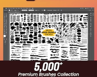 Plus de 5 000 pinceaux Adobe Illustrator : méga collection, textures, motifs