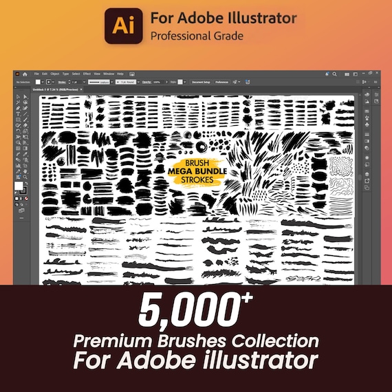 5000+ Adobe Illustrator Brushes: Mega Collection, Textures, Patterns