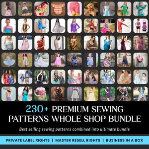 230+ Sewing Patterns Bundle: Women, Kids, Swimsuits (Digital Pattern)