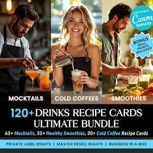 Ultimatives Rezeptpaket für Sommergetränke, Mocktail, Smoothies, Eiskaffee, DIY-Getränke Espresso, Martini, Gin, Barista Bundle, Kaffeerezepte