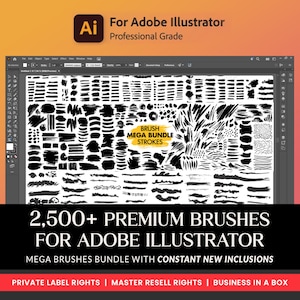 Ultieme Adobe Illustrator-penselenbibliotheek Technische bundel Professionele penselen Ontwerp Vectoren Texturen Tech Pack, Adobe Illustrator-penselen
