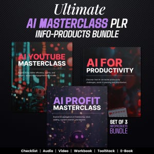 AI Masterclass Bundle: Video Course, Tool Stack & PLR E-Books (Digital Download)