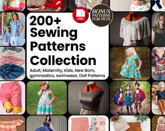 Mega Sewing Patterns Bundle: Women, Kids, Swimsuits, Gym Apparel with Bonus Collection (Digital Pattern)