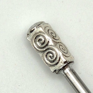 Runeswirl Edelstahl-Haarstab, Hochsteckfrisur-Pin aus Metall mit Gravur, Starker, sicherer Ganztags-Haarknotenhalter für dicke oder dünne Locken