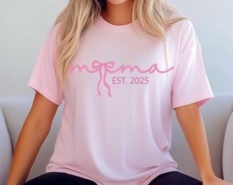 Momma T-Shirt, Gift for New Moms, Cute Motherhood Tee, Baby Shower Gift, Mom Life Shirt, Personalized Mother's Day Top