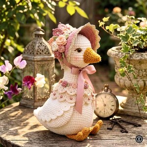 Goose Amigurumi Pattern, 10-Inch Bonnet And Cape PDF Bundle