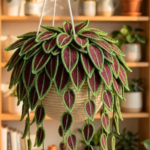 Crochet Patterns, Hanging Vine Plant PDF Masterclass, Advanced Wire-Shaping Guide