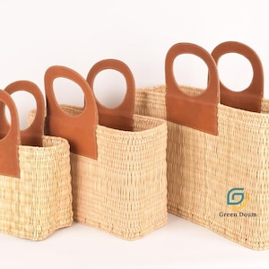 Mogador bag large leather handle