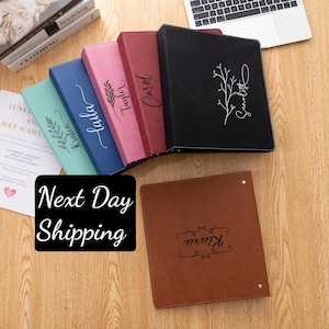 Personalized Binder, Leather Binder, Wedding Design Binder, 3-Ring Binder, Wedding Planner, Newlywed Photo Gift, Gift For Couple